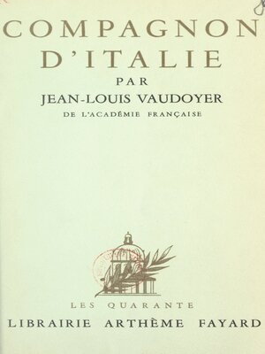 cover image of Compagnon d'Italie